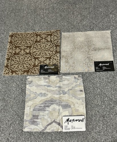 Lote de 23 muestras mixtas de tela de diseñador restos crema dorado beige plata artesanías - Imagen 12 de 21