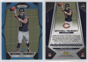 2017 Panini Prizm Rookies Light Blue /199 Mitchell Trubisky #209 Rookie RC