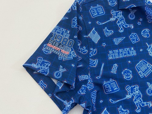 NWT WAGGLE Golf Miracles Polo Women's Medium 1980 Miracle Hockey Team Collection - Picture 2 of 9