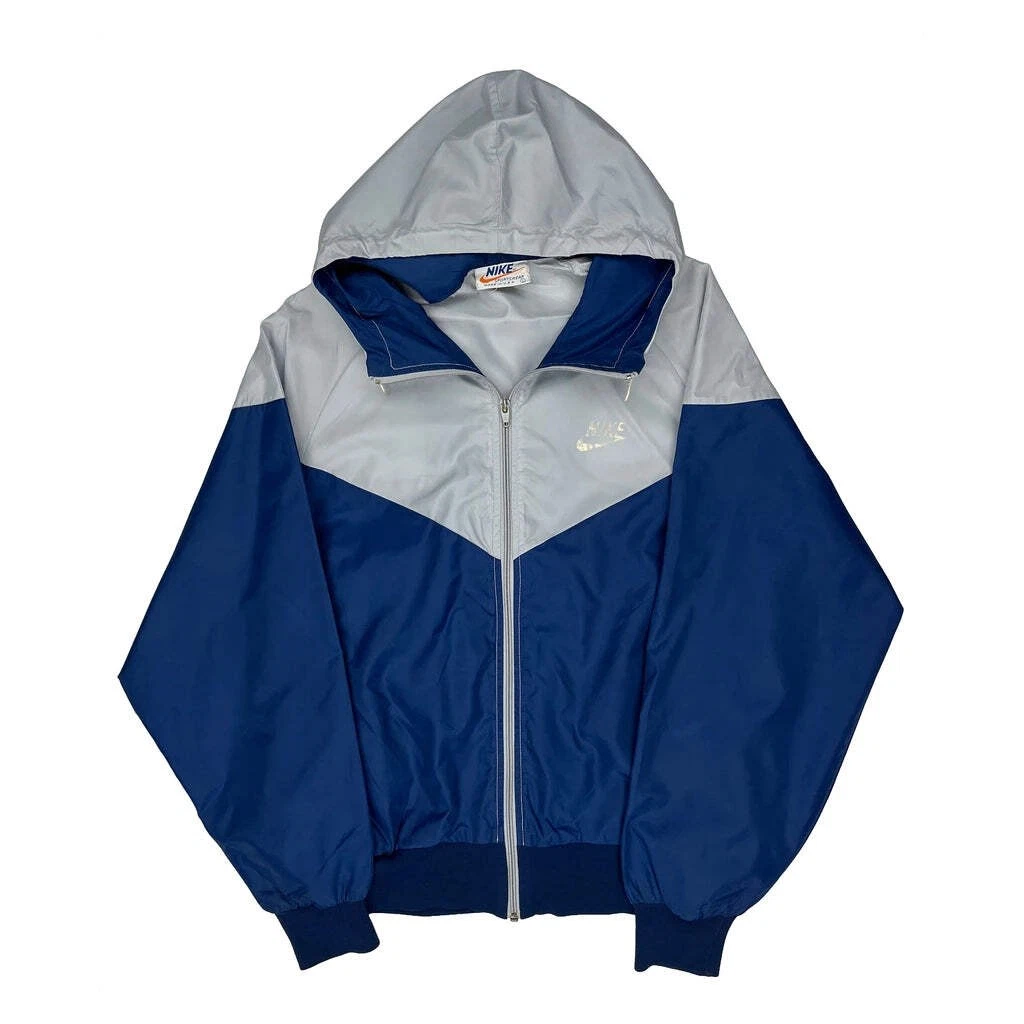70S Nike Windbreaker - Large Blue Nylon