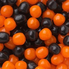 Black & Orange Chewy Sour Balls One Pound FREE SHIPPING!