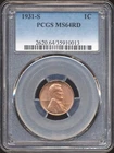 1931-S Lincoln Wheat Cent PCGS MS 64 RD - Key Date!!