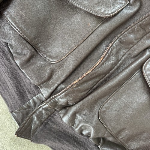 Vintage Mens Size 42L (Fits M) Cooper A-2 Goatskin Leather Ideal Flight Jacket - Picture 8 of 19