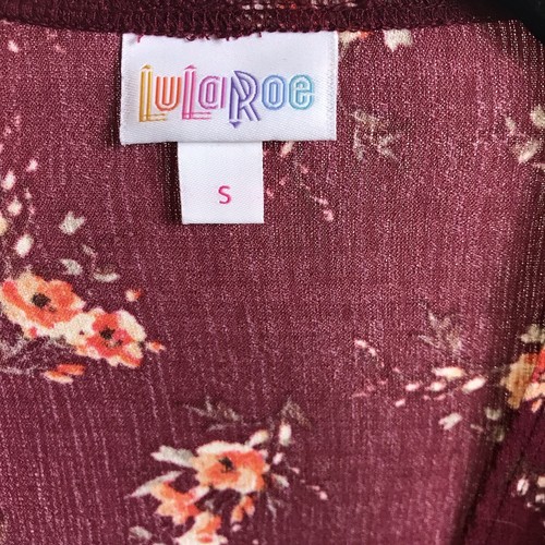 NWT LuLaRoe Joy Duster Vest Women's Sz S Red Colorful Floral Pattern Boho Hippie - Picture 7 of 10