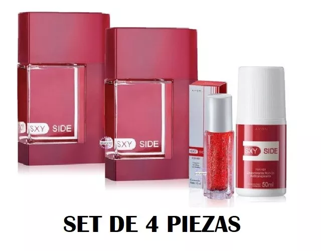 Sexy Side Perfume De Avon Set 4 Piezas 100 Original Caja Sellada