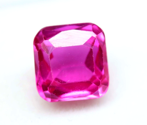 Flawless Natural Burma Pink Ruby Square Cut Certified Loose Gemstone 7.00 Ct - Picture 3 of 6