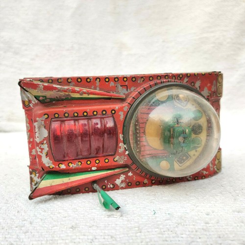 Vintage VTI Astronauts Sparkling Friction Space Tank Space Tin Working Toy164 - 第 5/7 張圖片