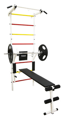 Sprossenwand DiP Station Klimmzugstange Bank Wandmontage ...