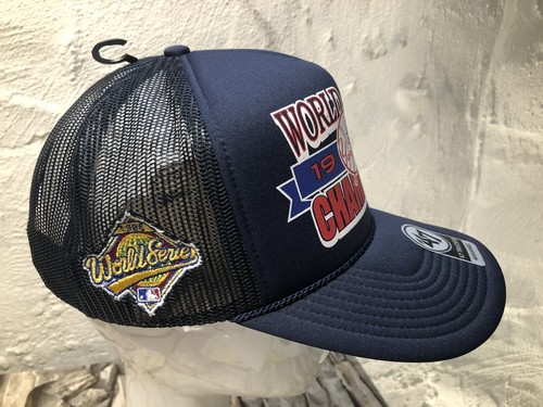 MLB 47 NY YANKEES Baseball Snapback 1996 WORLD SERIES CHAMPIONS Trucker Hat NEW - Picture 5 of 11