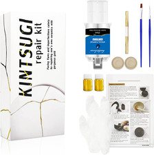 Kintsugi Repair Kit Gold, Japanese Kintsugi Kit to Improve Your Ceramic, Repair