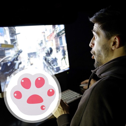 Tapis De Souris Patte Chat Coussin Pour Ordinateur Portable Pad Bureau Mignon - Photo 4/12