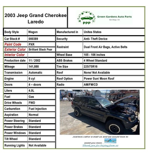 1999-2003 JEEP GRAND CHEROKEE Rear Door Lock Latch Assy. Right Passenger Side G - Foto 7 di 12