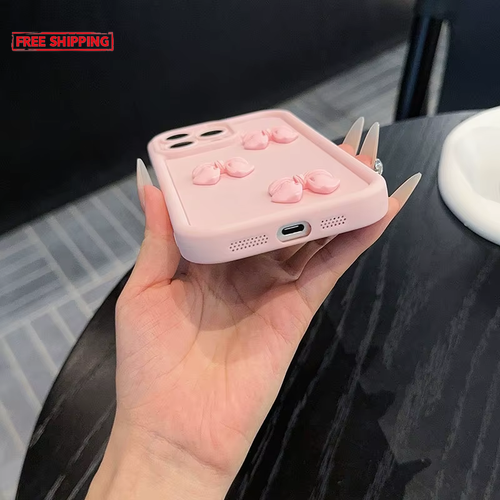 3D Pink Cute Butterfly Silicone Soft Phone Case for Iphone 16 15 14 13 12 11 Pro - Picture 4 of 13