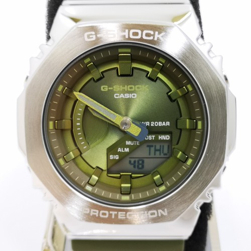CASIO G-SHOCK GM-S2100-3AJF Green Metal Covered Men's Watch New in Box - Picture 1 of 24
