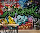 3D Text Symbol Graffiti Self-adhesive Removable Wallpaper Murals