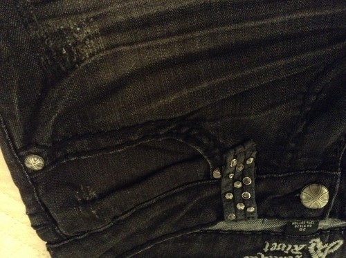 Antique Rivet jeans, Black, Size 29, Straight Leg, Inseam 31 (92424) - Picture 8 of 10