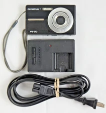 OLYMPUS FE-20 8.0MP Digital Camera - Black w/ Charger - Working