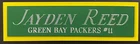 JAYDEN REED PACKERS NAMEPLATE FO AUTOGRAPHED Signed FOOTBALL-HELMET-JERSEY-PHOTO
