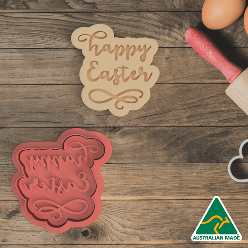 Happy Easter Cookie Cutter And Embosser Stamp - Picture 3 of 4