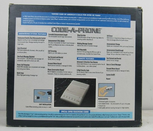 Vintage Code a Phone 2920 Dual Microcasette answering system "Working" - Afbeelding 9 van 9