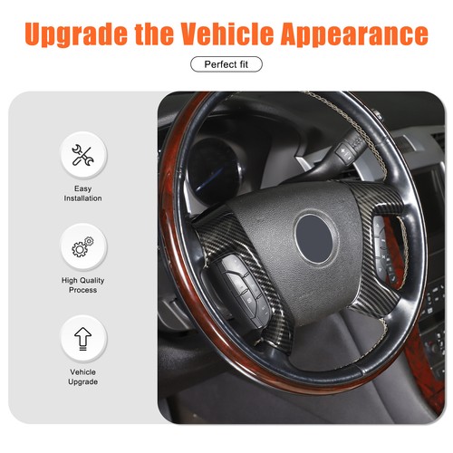 ABS Carbon Car Steering Wheel Button Frame Cover For Cadillac Escalade 2007-2014 - Bild 6 von 11