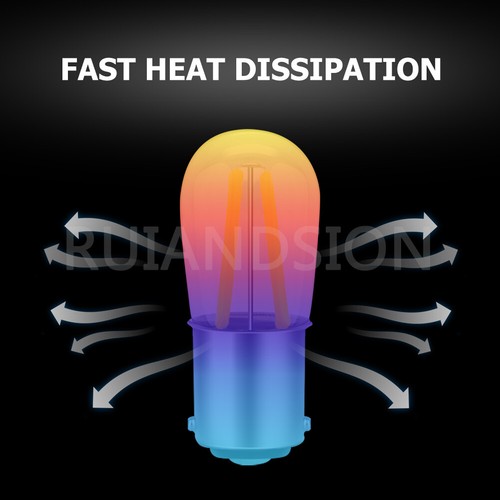 Ruiandsion BA15D LED Vehicle Indicator Light Bulb 1076 Interior Light 6V White - Foto 4 di 8