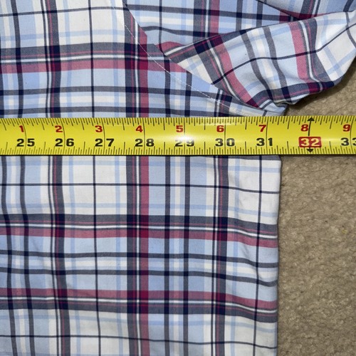 Camicia Lands’ End No Iron Twill Uomo Taglia 3XL/T Multicolore Check Vestibilità Tradizionale - Foto 6 di 10