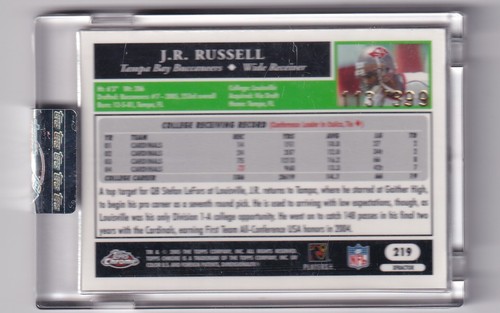 2005 Topps Chrome Gold Xfractors #219 J.R. Russell 113/399 - Picture 2 of 2