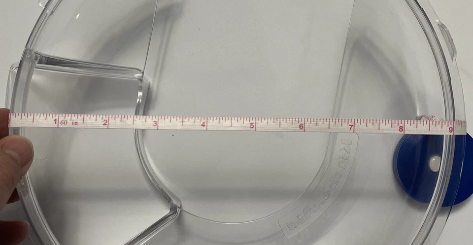 Миксер кухонный вспомогательный прозрачный защита от брызг крышка наливной щит миксер чаша носик 9 дюймов - Изображение 4 из 4