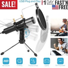 Professional Broadcasting Studio Recording Condenser Microphone Tripod Stand Kit