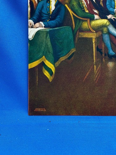 UNTERZEICHNUNG DER UNABHÄNGIGKEITSERKLÄRUNG JOHN TRUMBULL VINTAGE LITHO GH406 - Bild 3 von 6