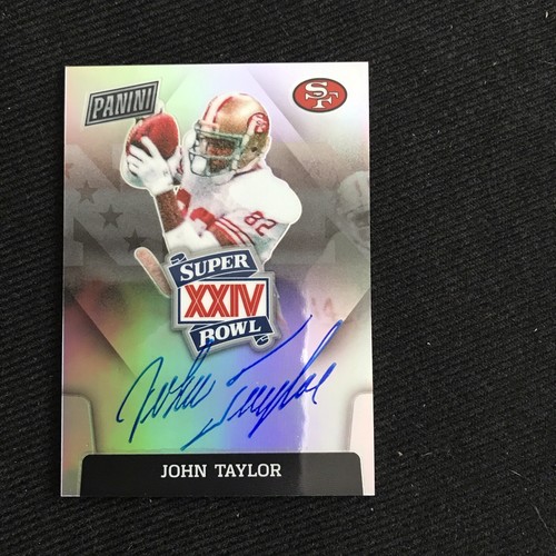 2022 Select John Taylor Super Bowl XXIV Signature Prizm Auto Autograph #JT 49ers - Afbeelding 1 van 3