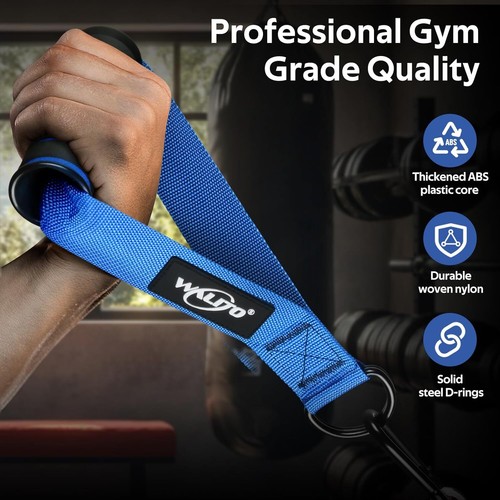 Exercise Handles, Replacement Cable Machine Attachments for Home Gym Equipment - Picture 7 of 11