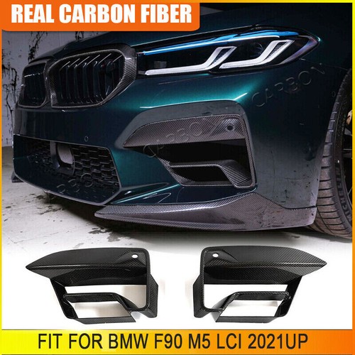 Dry Carbon Front Bumper Upper Air Vent Lid Cover Trim For Bmw F90 M5 LCI 2021-24 - Picture 1 of 14