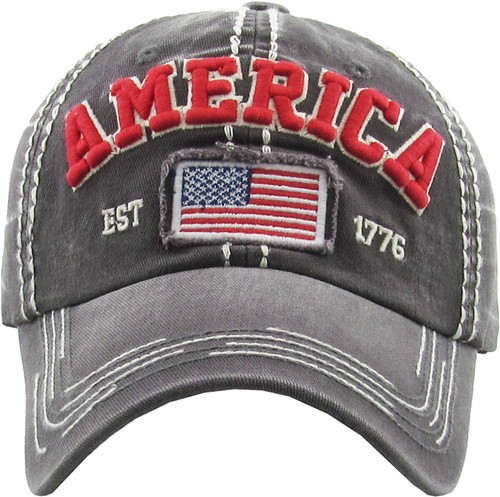 Vintage Distressed Mütze Baseball Cap - AMERICA BASEBALL - KBETHOS - Bild 7 von 41