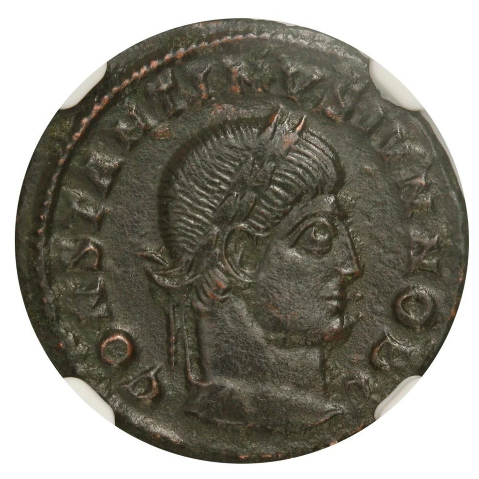 NGC ( AU ) Roman AE of  Constantine II (AD 316-340) NGC Almost Uncirculated Coin - Image 2 of 2