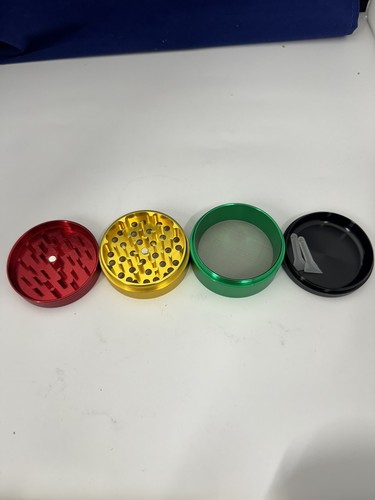 Greenhouse 2.5" 4 Piece Herb Grinder - Rasta - New - Picture 2 of 11