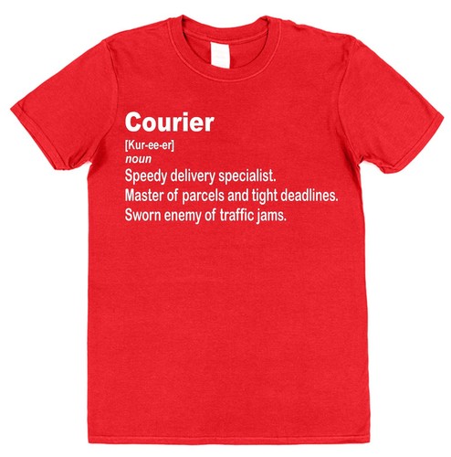 Courier Dictionary Definition T-Shirt Gift for Delivery Driver Mailman Logistics - Picture 4 of 5