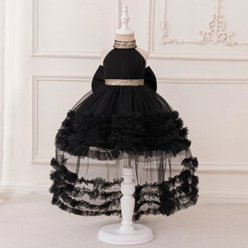 Children Princess Mesh Chiffon Party Dress Girl Birthday Party Flower Girl Gown - Picture 5 of 23