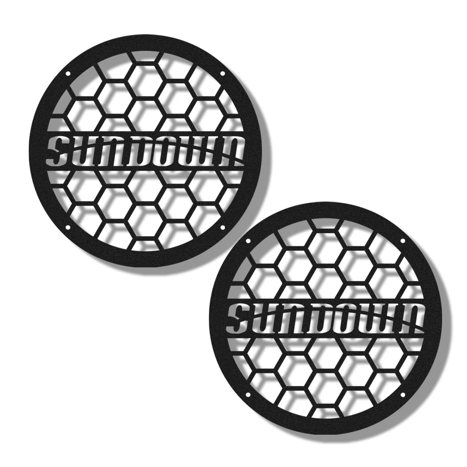 1pc FLAT Audio Protective Grill SUNDOWN Protect Mesh Speaker Cover YOUR LOGO - Image 3 of 4