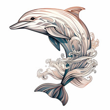 4 x adesivi auto sticker simpatico delfino adesivo 9 x 9 cm