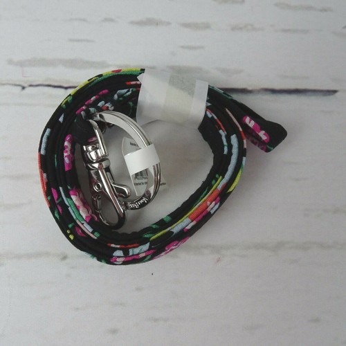 Vera Bradley Tangerine Twist Lanyard Key Ring ID Holder Clip Multi Purpose Flora - Picture 3 of 6