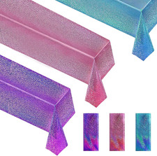 Sparkling Holographic Laser Tablecloth - Shimmering, Waterproof, Easy to Clean -