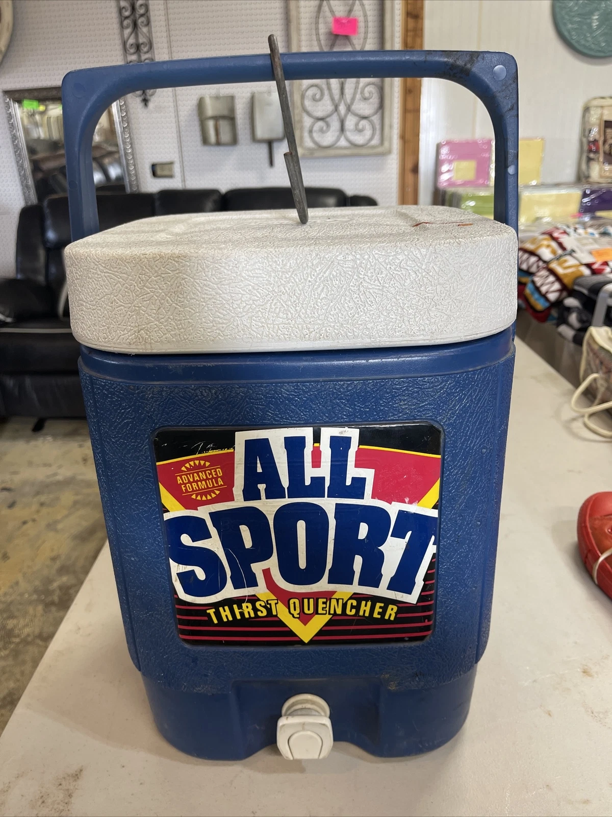 1993 Vtg Blue Coleman All Sport 3 Gallon Drink Cooler Water Jug SpoutModel 5653