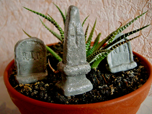 Set of 3. Ceramic grave stones. Aquarium decor Tombstone Headstone Handmade - Picture 36 of 54