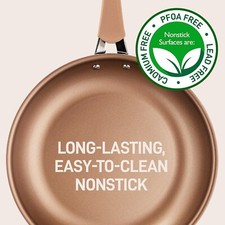 NutriChef NCCW14S 14 Piece Nonstick Ceramic Cookware Set - Bronze