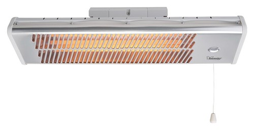 Bimar Stufa infrarossi RADIANT HEATER Outdoor Halogen Silver e White HR312 1500W - Foto 2 di 3