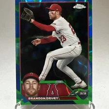 2023 TOPPS CHROME UPDATE BRANDON DRURY BLUE/GREEN LAVA LAMP 91/125