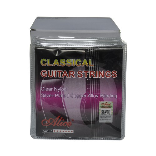 10Sets Alice Classical Guitar Strings Clear Nylon Silver Plated Copper Wound 107 - Picture 1 of 5