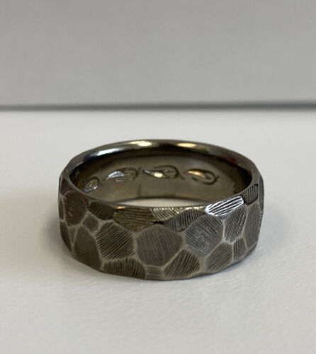 Scott Kay 8mm palladium Dome Hammered Mens Ring - Picture 3 of 3